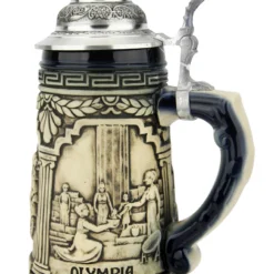 Greece Beer Stein Rustic Blue -Deals Steinking Store Greece Beer Stein Rustic Cobalt Blue K313GBLE RS SM 78290.1667685033