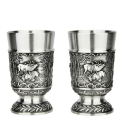 Hunter Pewter Shot Cup 1 Oz | Set Of 2 -Deals Steinking Store Hunter Pewter Shot Cup 1 oz Set of 2 AS12402 Elk SM 18206.1679781553