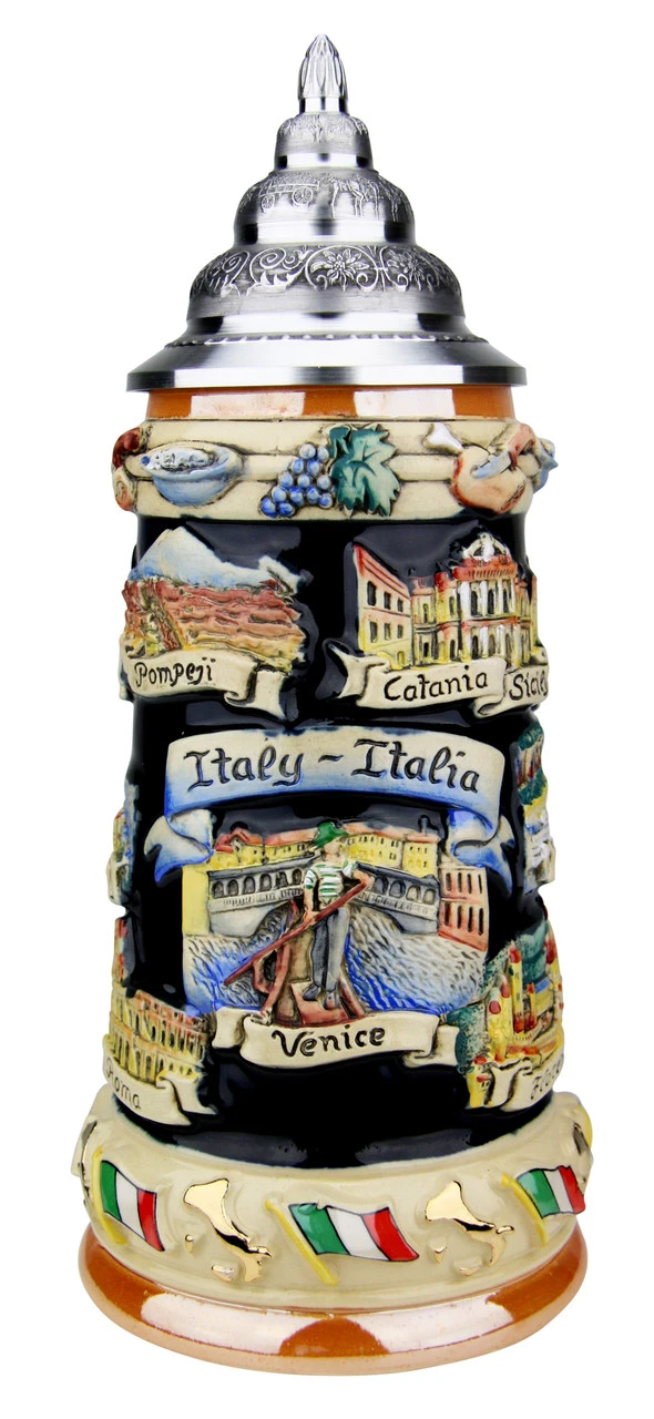 Italy Panorama Beer Stein 3 Italy Panorama Beer Stein
