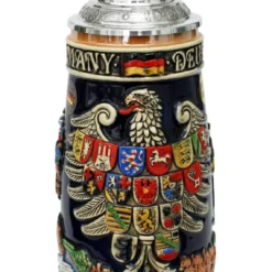 Deutschland Legacy Beer Stein | Beer Maiden Lid And Pewter Base