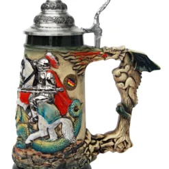 Knight Dragon Slayer Beer Stein