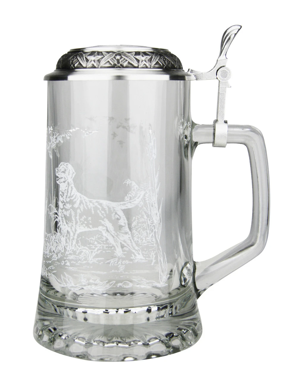 Labrador Glass Beer Stein 3 Labrador Glass Beer Stein
