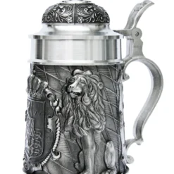 Land Of Bavaria Pewter Beer Stein