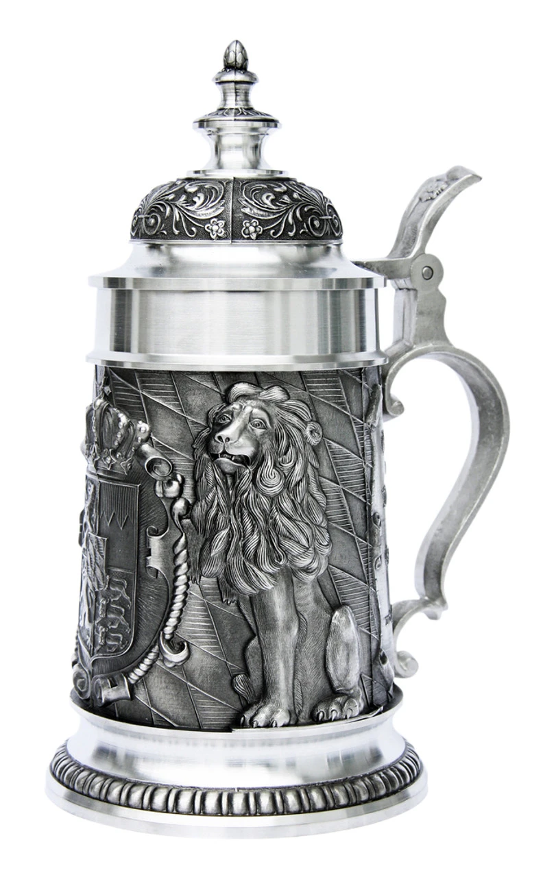 Land Of Bavaria Pewter Beer Stein 3 Land Of Bavaria Pewter Beer Stein