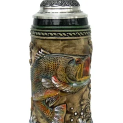 Large Mouth Bass Beer Stein Rustic