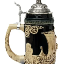 Leif Erikssen Viking Beer Stein Cobalt With Viking Lid -Deals Steinking Store Leif Erikssen Viking Beer Stein Cobalt with Viking Lid K1011BLEV LS SM 97518.1417531489