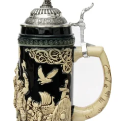Leif Erikssen Viking Beer Stein Cobalt With Viking Lid -Deals Steinking Store Leif Erikssen Viking Beer Stein Cobalt with Viking Lid K1011BLEV RS SM 47953.1417531489