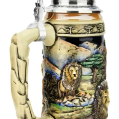 Lion King Of Beasts Beer Stein -Deals Steinking Store Lion King of Beasts Beer Stein K959 Back SM 55990.1586812489
