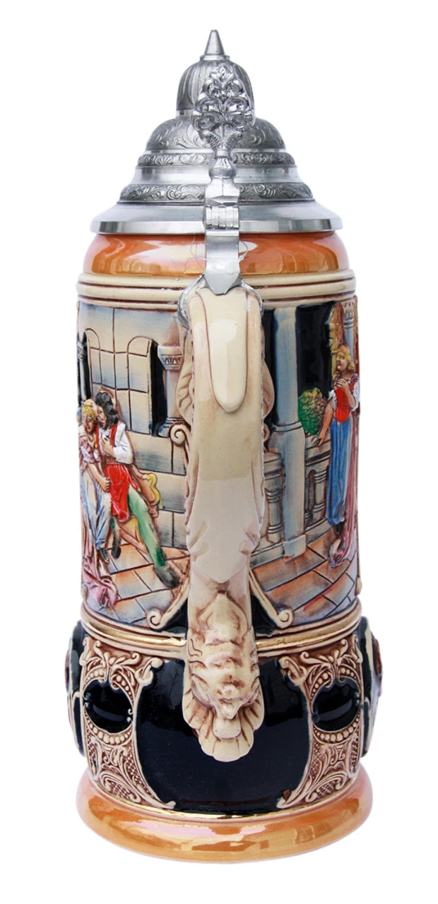 King Limitaet 2001 | Lohengrin Handpainted Beer Stein 6 King Limitaet 2001 | Lohengrin Handpainted Beer Stein - Image 4