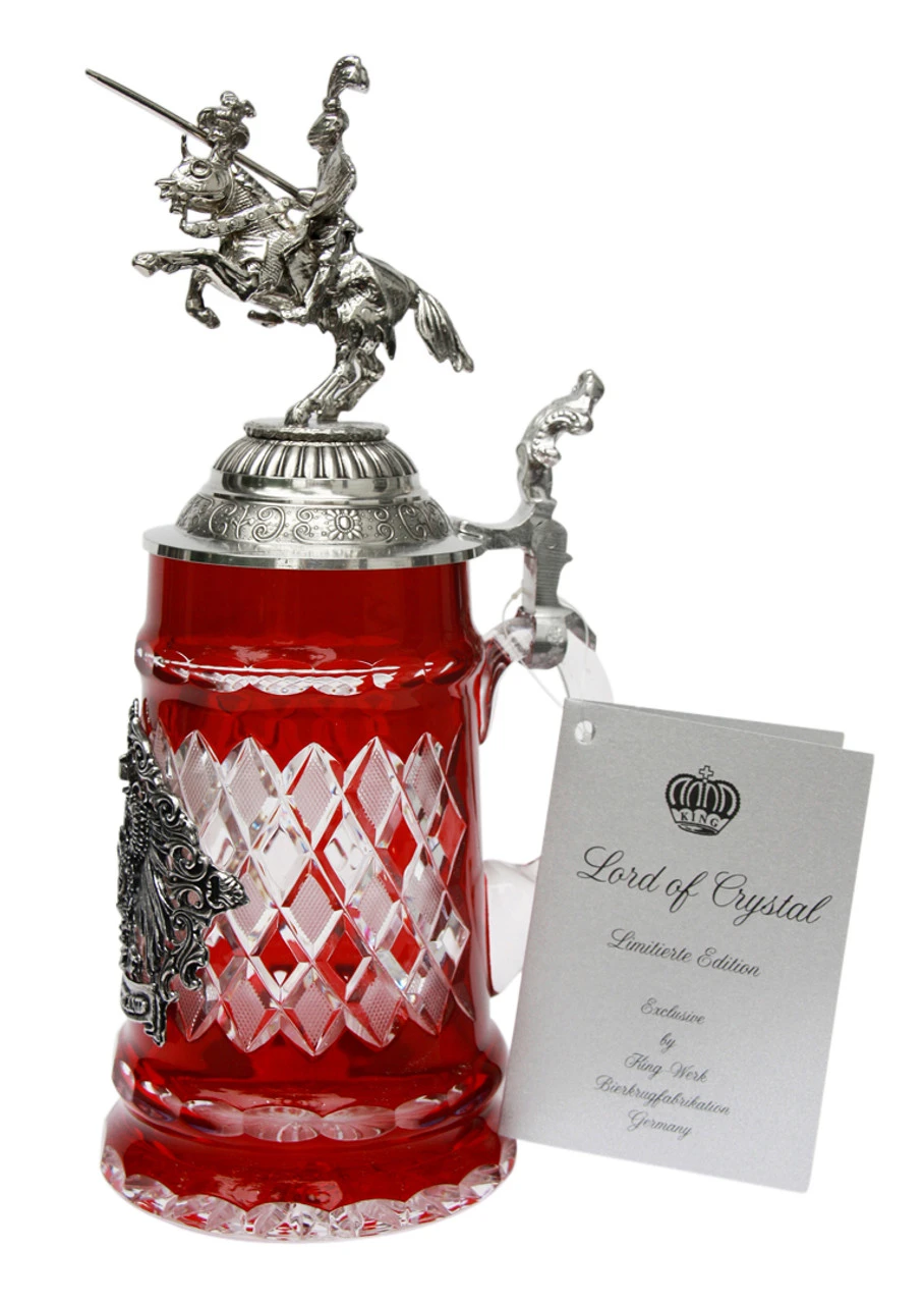 Lord Of Crystal German Knight Beer Stein Red - Image 2