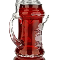 Lord Of Crystal Stag German Beer Stein Red | 3D Stag Lid | Hoof Feet -Deals Steinking Store Lord of Crystal Stag German Beer Stein Red 3D Stag Lid Hoof Feet K6004RZFHH BackA SM 99626.1575160847