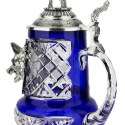 Lord Of Crystal Wolf German Beer Stein Blue | 3D Howling Wolf Lid -Deals Steinking Store Lord of Crystal Wolf German Beer Stein Blue 3D Howling Wolf Lid K6006BLWW BA1 SM 92120.1679769788