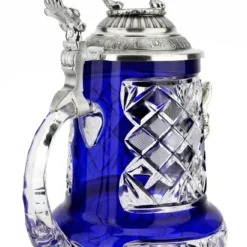 Lord Of Crystal Wolf German Beer Stein Blue | 3D Howling Wolf Lid -Deals Steinking Store Lord of Crystal Wolf German Beer Stein Blue 3D Howling Wolf Lid K6006BLWW BA2 SM 19066.1679769986