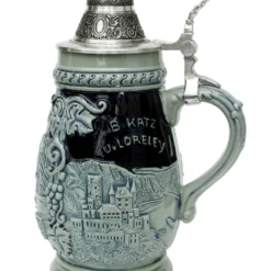Loreley St. Goar Rhein River Beer Stein Cobalt Blue -Deals Steinking Store Loreley St Goar Beer Stein KT0234EZ RS SM 30082.1401733775