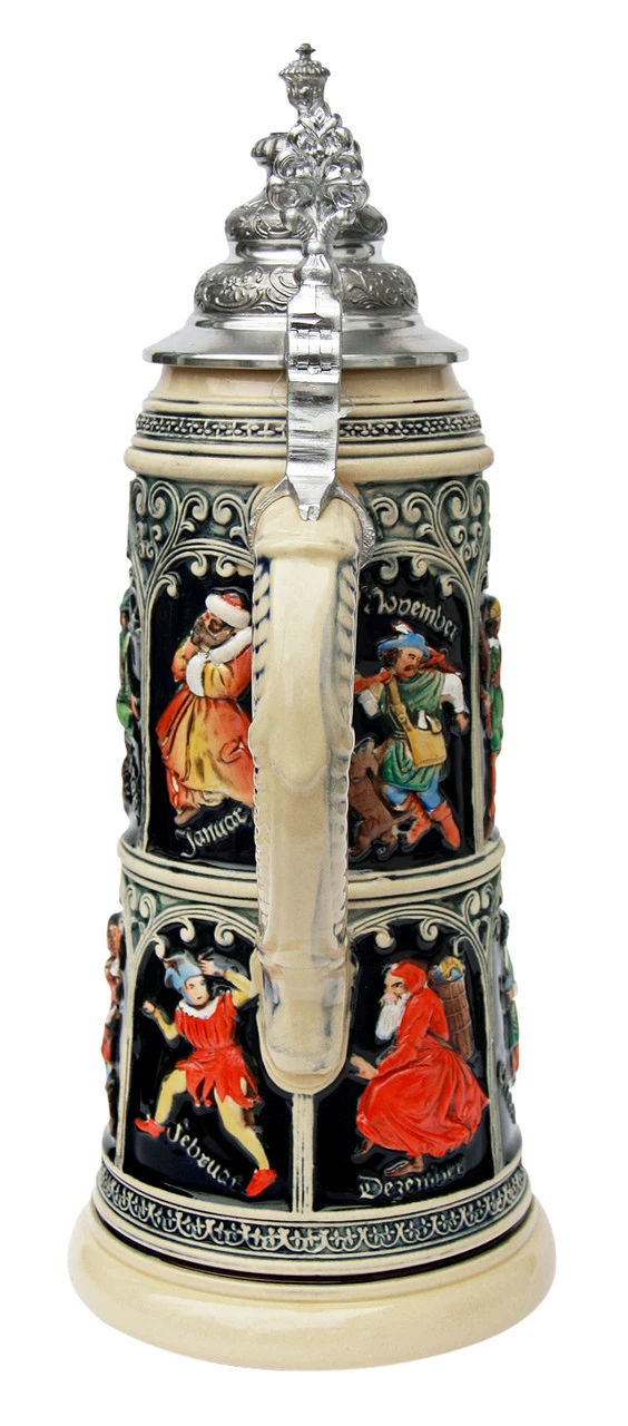 King Limitaet 2015 | Medieval Months Handpainted Beer Stein 6 King Limitaet 2015 | Medieval Months Handpainted Beer Stein - Image 4