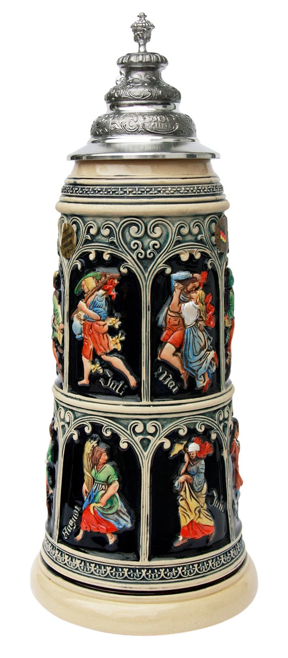 King Limitaet 2015 | Medieval Months Handpainted Beer Stein 4 King Limitaet 2015 | Medieval Months Handpainted Beer Stein - Image 2