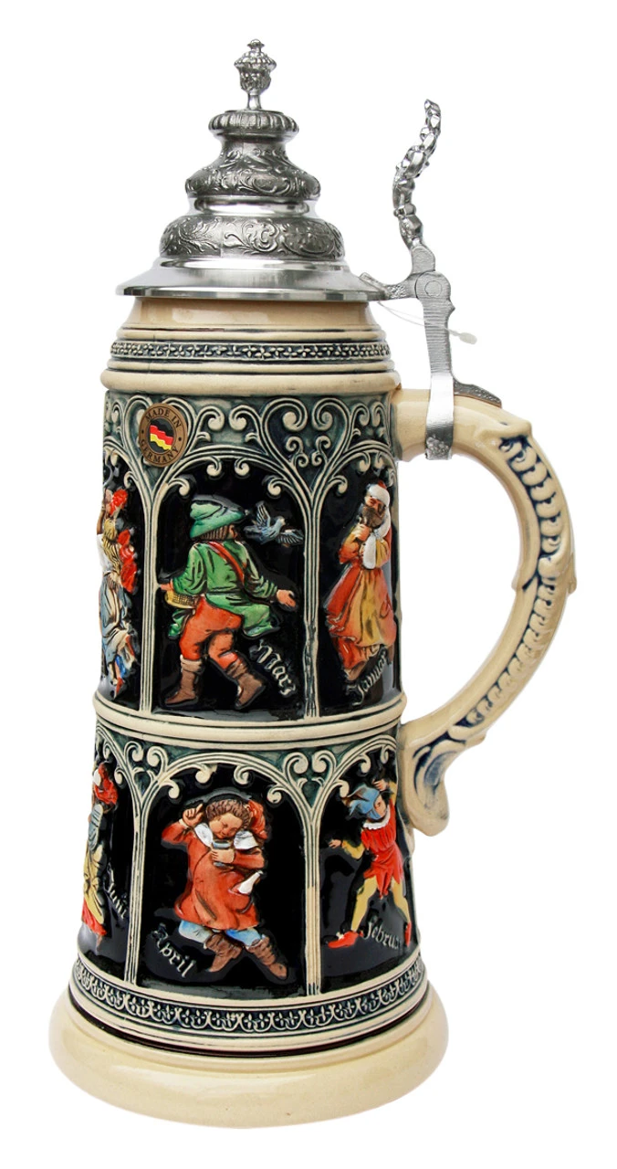 King Limitaet 2015 | Medieval Months Handpainted Beer Stein 5 King Limitaet 2015 | Medieval Months Handpainted Beer Stein - Image 3