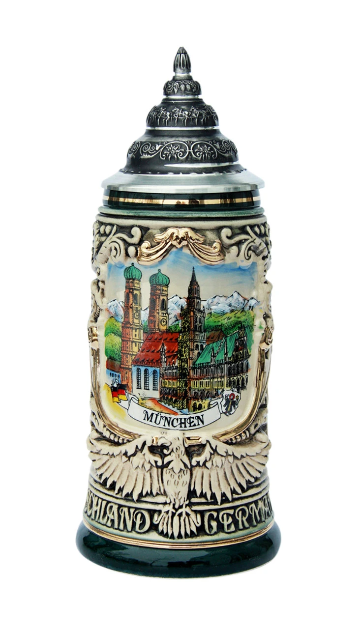 Munich City Skyline Beer Stein 0.4 Liter 3 Munich City Skyline Beer Stein 0.4 Liter
