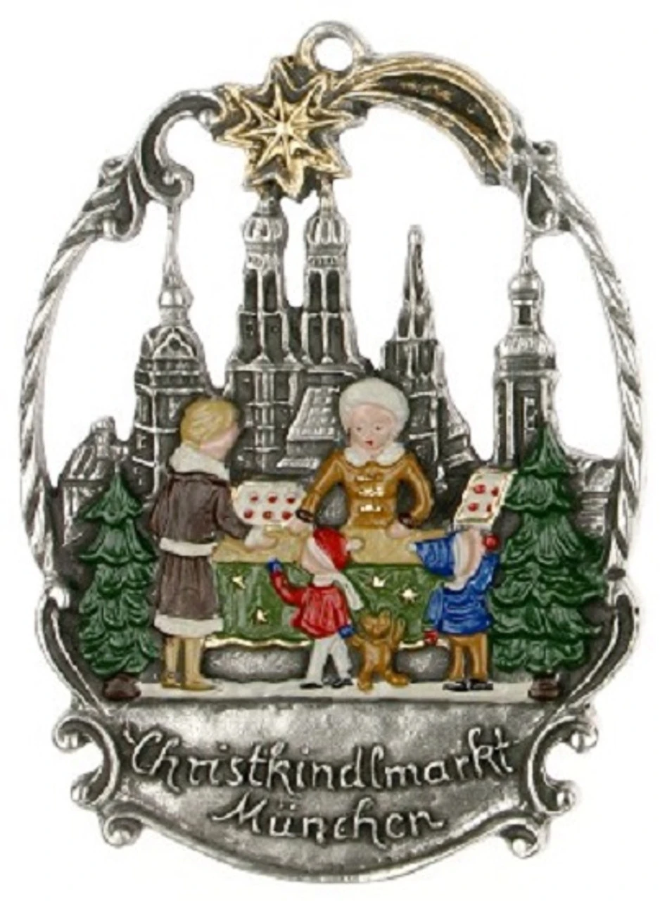 Munich Christmas Market German Pewter Christmas Ornament 3 Munich Christmas Market German Pewter Christmas Ornament