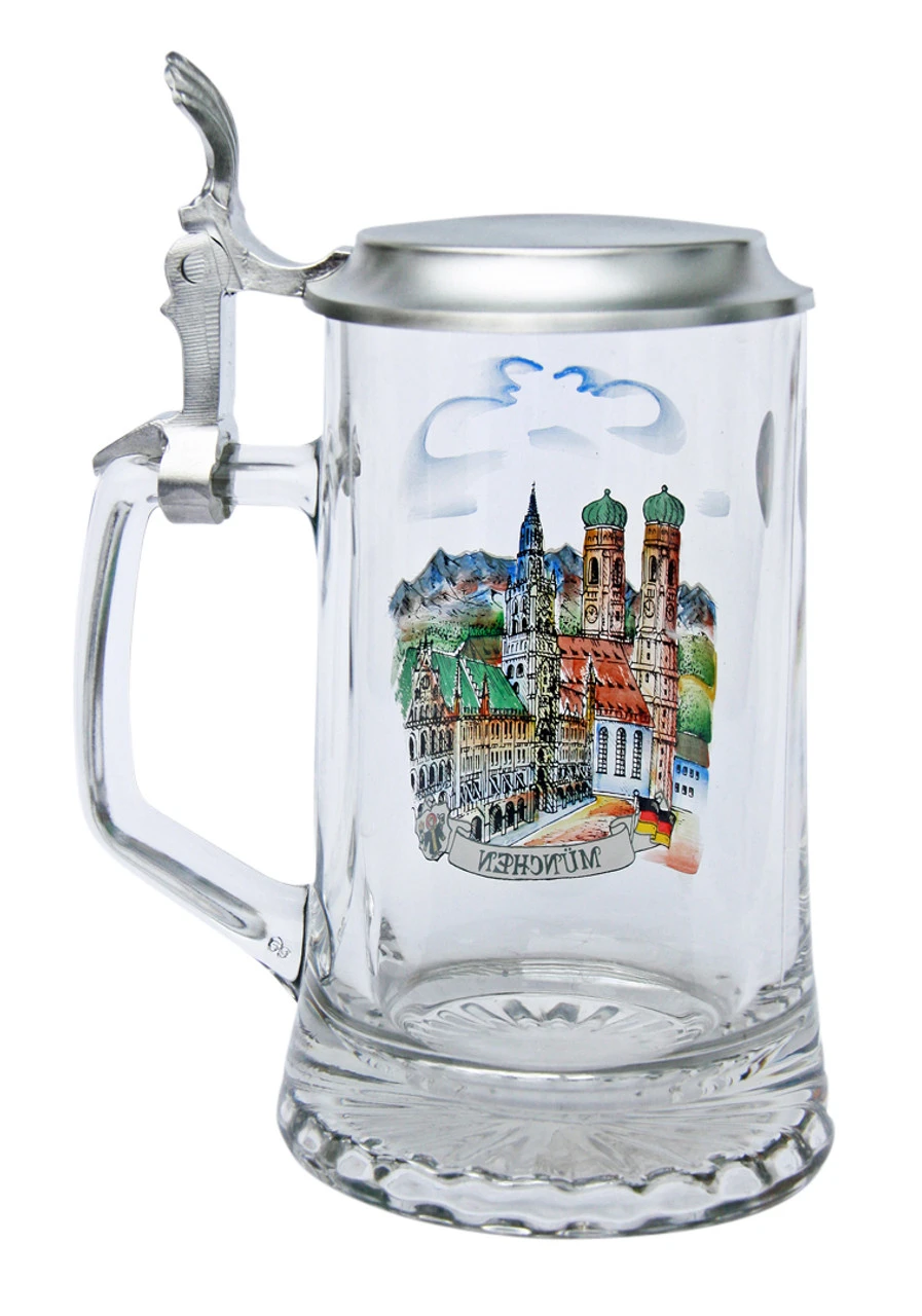 Munich Glass Beer Stein 4 Munich Glass Beer Stein - Image 2