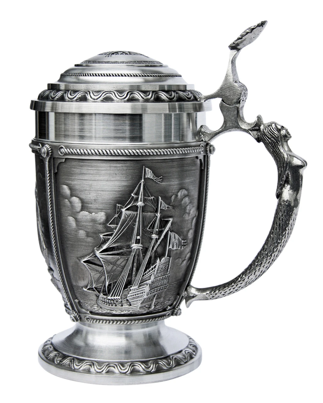 Nautical La Paloma Pewter Beer Stein 4 Nautical La Paloma Pewter Beer Stein - Image 2