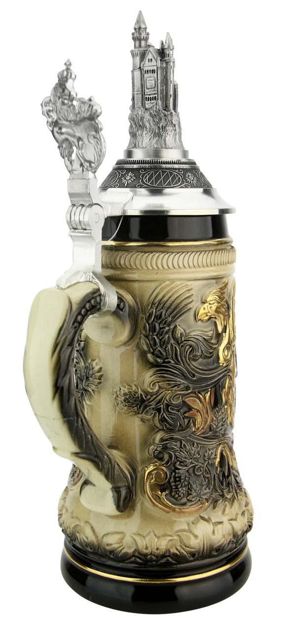 Neuschwanstein Beer Stein With Castle Lid 6 Neuschwanstein Beer Stein With Castle Lid - Image 4