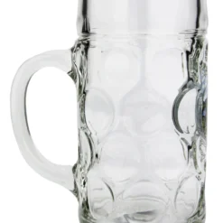 Neuschwanstein Dimpled Oktoberfest Glass Beer Mug 1 Liter -Deals Steinking Store Neuschwanstein Dimpled Oktoberfest Glass Beer Mug 1 Liter GS047NEU Side SM 74107.1606615031