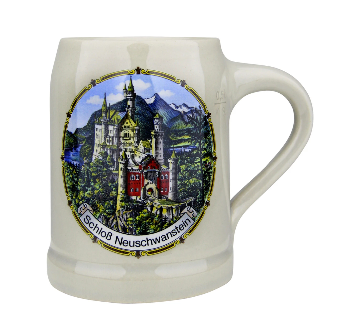 Neuschwanstein Stoneware Beer Mug 0.5 Liter 3 Neuschwanstein Stoneware Beer Mug 0.5 Liter
