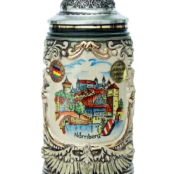 Nuernberg City Skyline Beer Stein 0.4 Liter