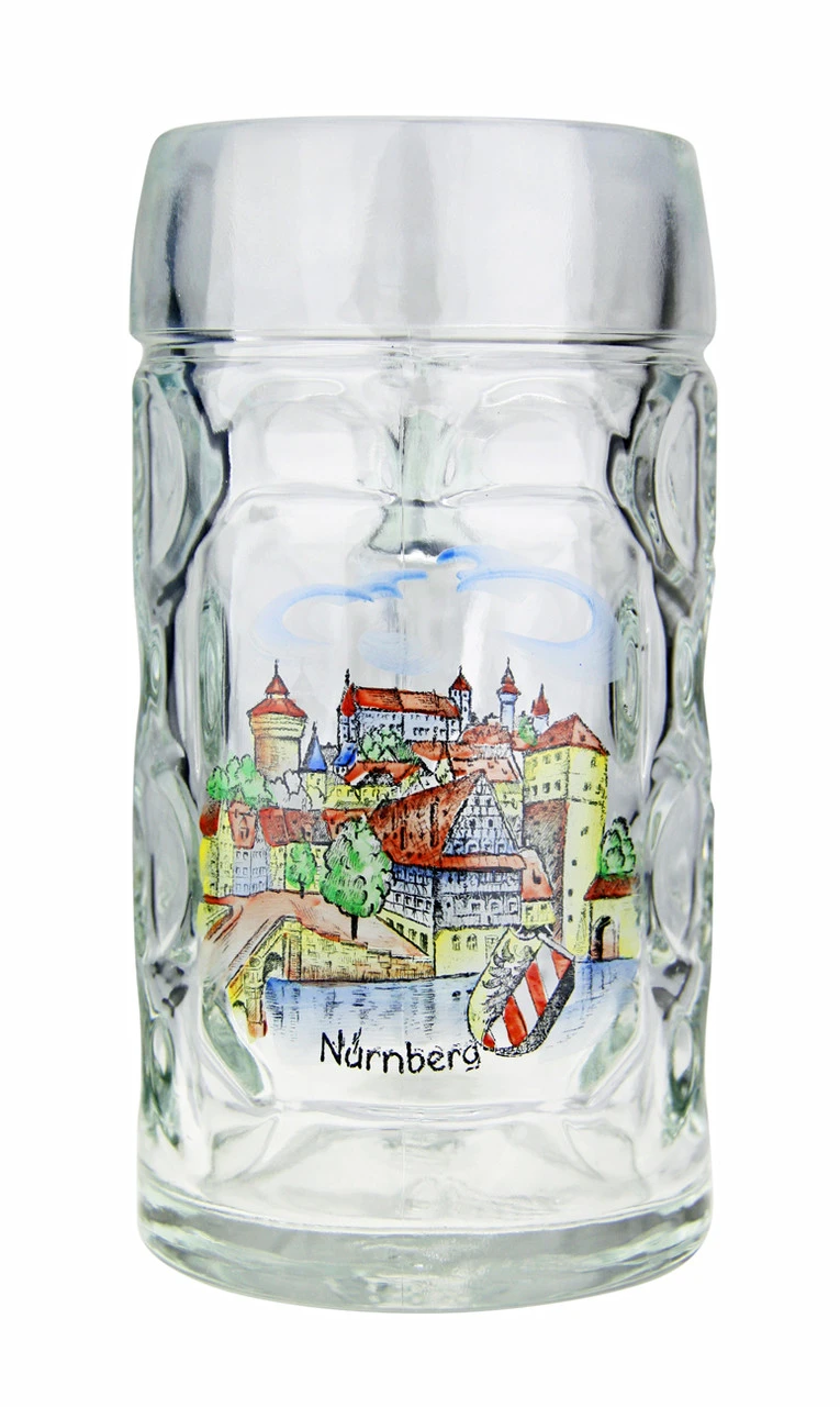 Nurnberg Dimpled Oktoberfest Glass Beer Mug 0.5 Liter