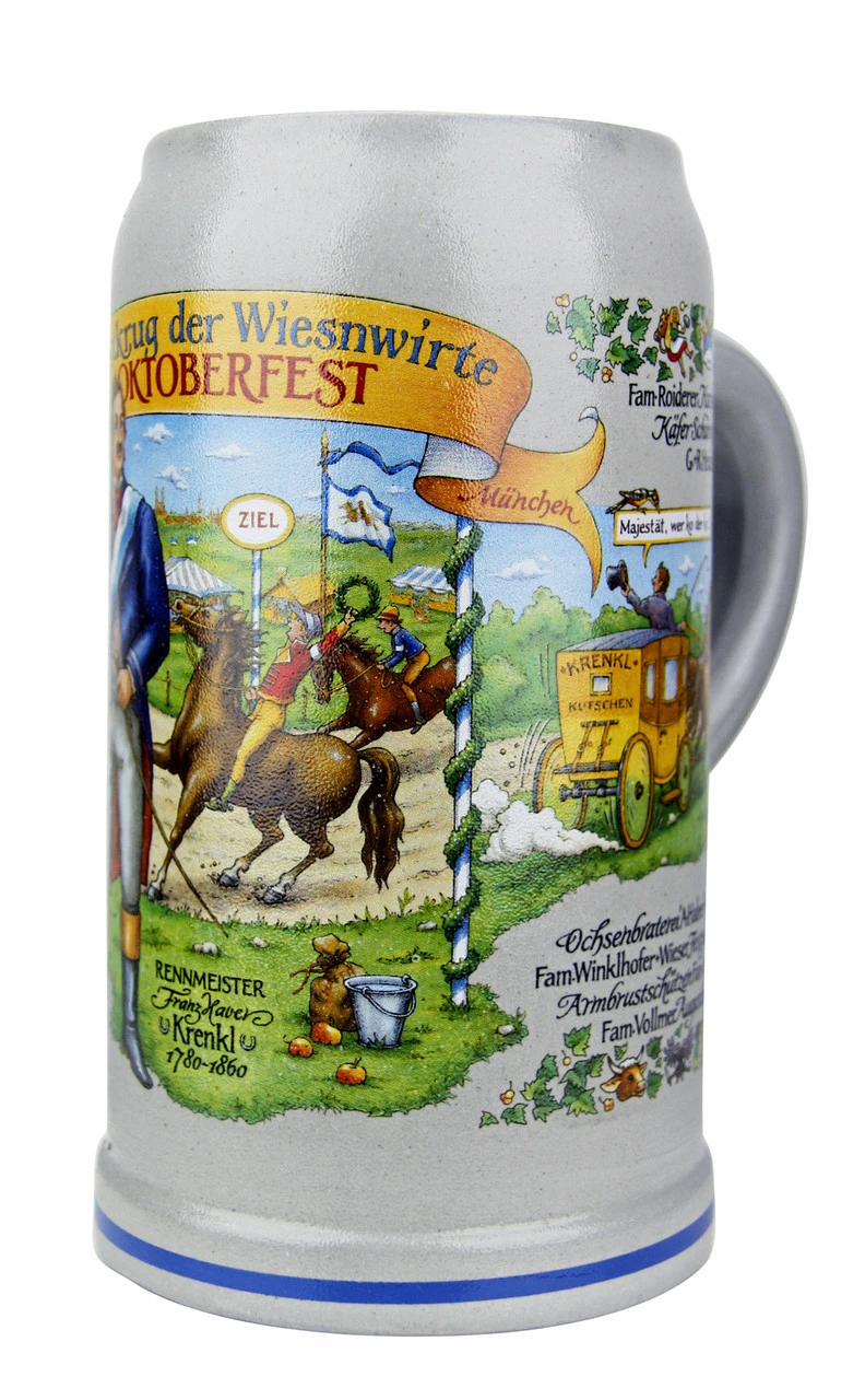 Official Munich Oktoberfest 2015 Wirtekrug Salt Glaze Beer Mug - Image 3