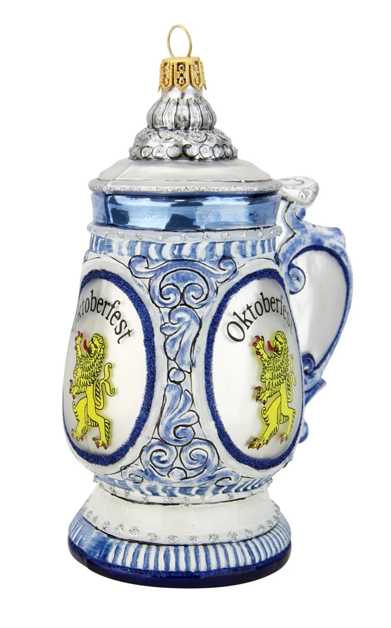 Oktoberfest Beer Stein Glass Christmas Ornament 3 Oktoberfest Beer Stein Glass Christmas Ornament