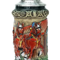 Oktoberfest Clydesdales And Beer Wagon Stein, Rustic -Deals Steinking Store Oktoberfest Clydesdales and Beer Wagon Stein K205RU 0.4 L Fnt SM 22441.1499965395