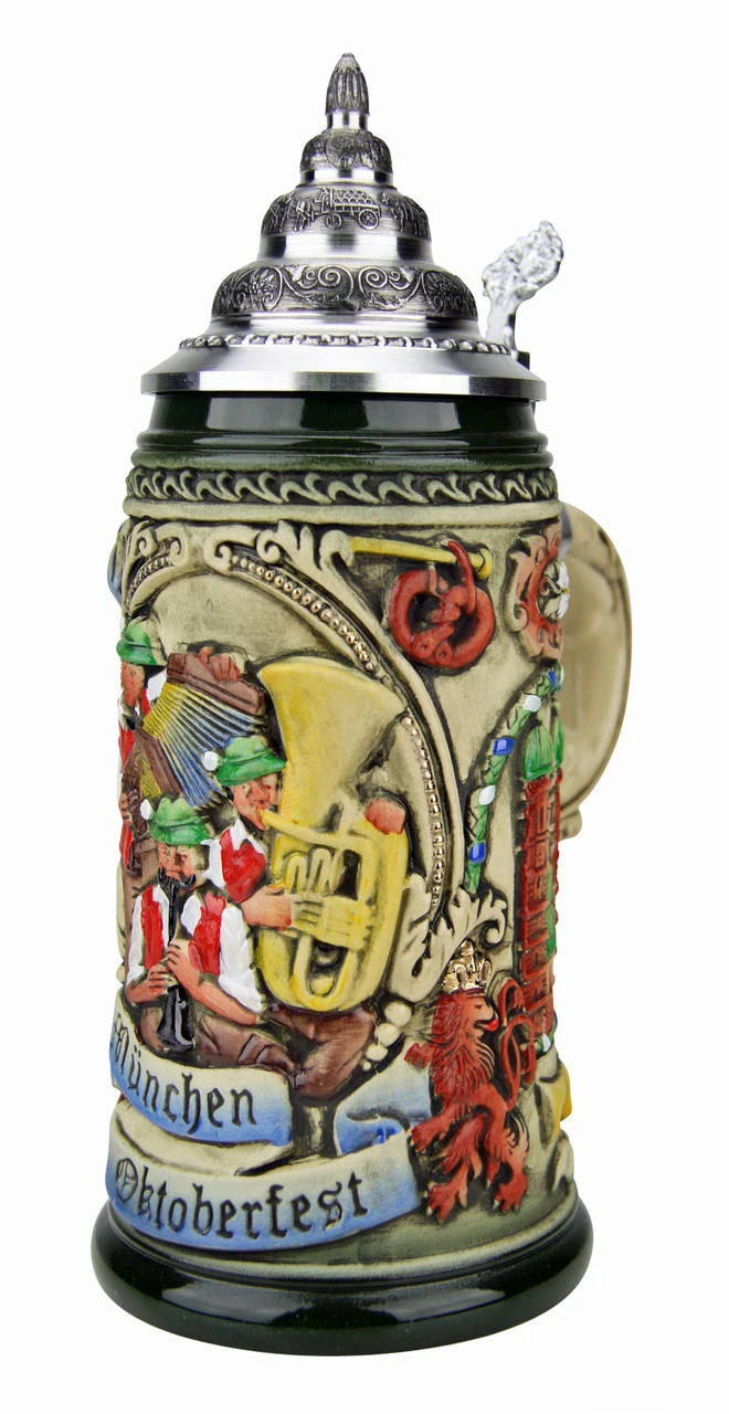 Oktoberfest Oompah Band Beer Stein Rustic (0.4 Liter) - Image 2
