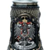 Old German Pewter Coat Of Arms Black Lozenge Beer Stein