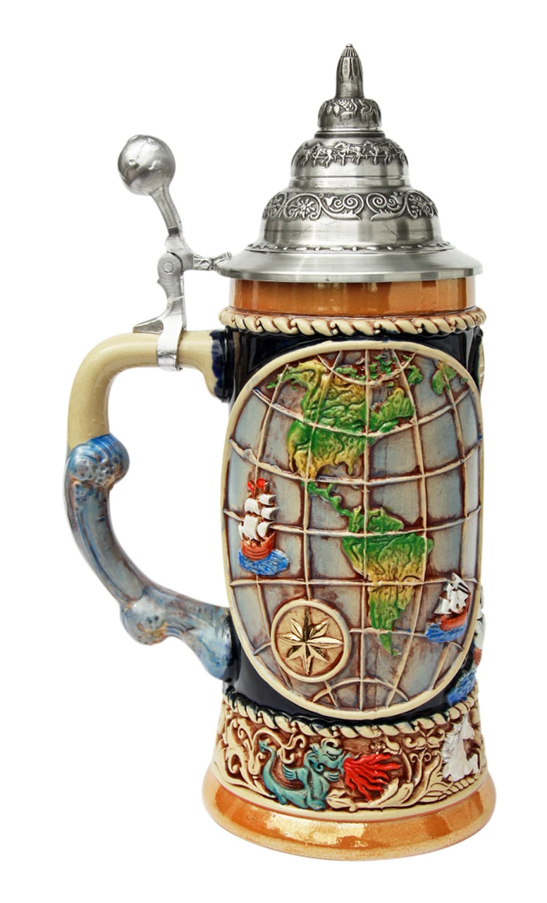 Old World Globe Four Elements Beer Stein 5 Old World Globe Four Elements Beer Stein - Image 3