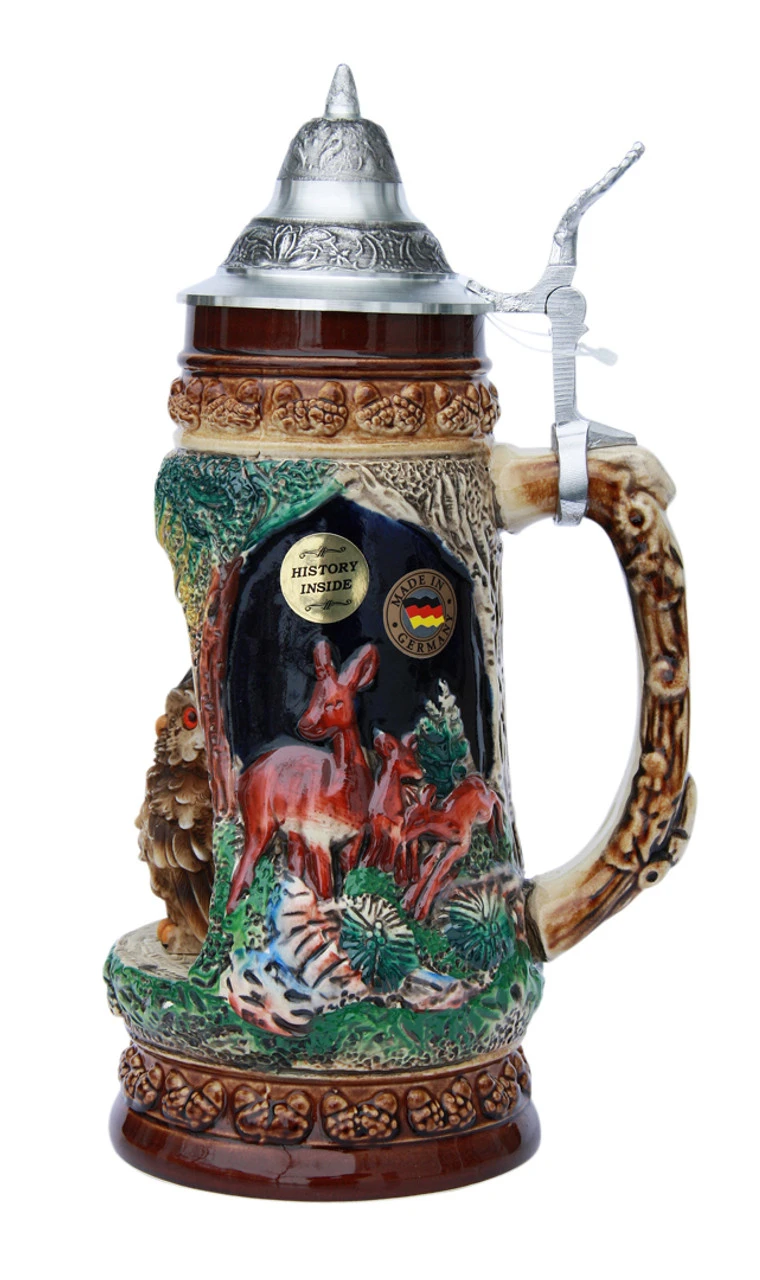 Owl Wildlife Grotto Beer Stein 4 Owl Wildlife Grotto Beer Stein - Image 2