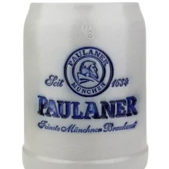 Paulaner Brewery 0.5 Liter Salt Glaze Stoneware Beer Mug