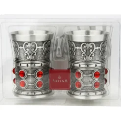 Pewter Rubin Swarovski Shot Cup 1.5oz | Set Of 2 6 Pewter Rubin Swarovski Shot Cup 1.5oz | Set Of 2 -Deals Steinking Store Pewter Rubin Swarovski Shot Cup 1.5oz Set of 2 AS13100 Packaging SM 58912.1618251371