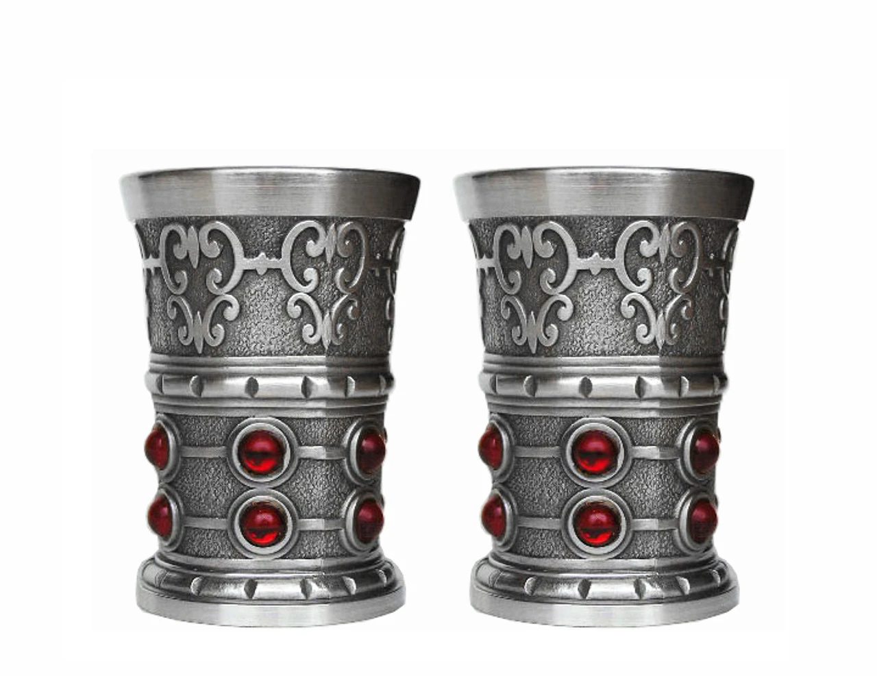 Pewter Rubin Swarovski Shot Cup 1.5oz | Set Of 2 5 Pewter Rubin Swarovski Shot Cup 1.5oz | Set Of 2 - Image 3