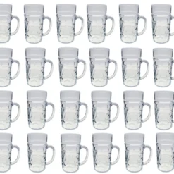 Plastic Beer Mug 24 Pack 1 Liter