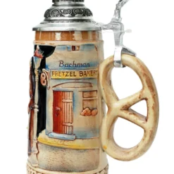 Pretzel Bakery Beer Stein With Pretzel Handle