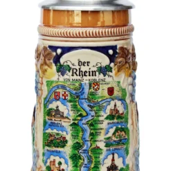 Rhein River Travel Destinations Beer Stein
