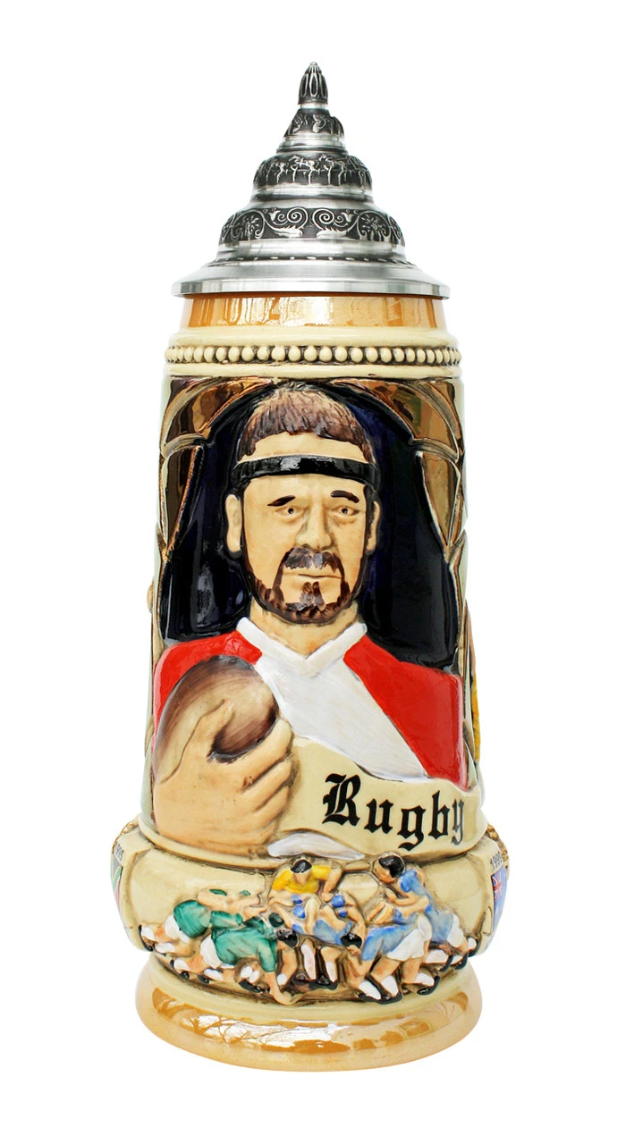 Rugby Beer Stein 3 Rugby Beer Stein
