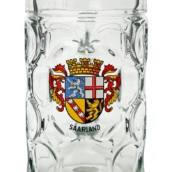 Saarland Dimpled Oktoberfest Glass Beer Mug 1 Liter -Deals Steinking Store Saarland Dimpled Oktoberfest Glass Beer Mug 1 Liter BK047SAR FNT SM 12091.1515710417