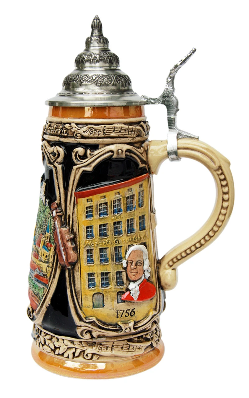 Salzburg Mozart Beer Stein 3 Salzburg Mozart Beer Stein