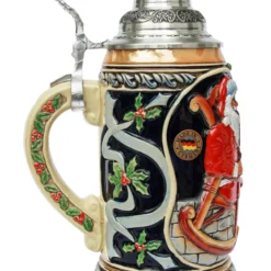 Santa At Home Christmas Beer Stein -Deals Steinking Store Santa at Home Christmas Beer Stein K042 LS SM 91892.1416684389