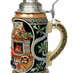 Santa At Home Christmas Beer Stein -Deals Steinking Store Santa at Home Christmas Beer Stein K042 RS SM 59796.1416684382