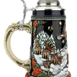 Santa In Balloon German Christmas Beer Stein | Blue Finish 11 Santa In Balloon German Christmas Beer Stein | Blue Finish -Deals Steinking Store Santa in Balloon German Christmas Beer Stein Blue Finish K049BL LS SM 06280.1653586502