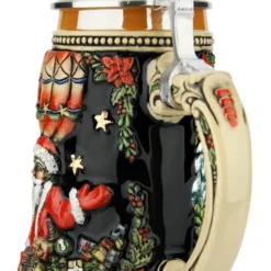 Santa In Balloon German Christmas Beer Stein -Deals Steinking Store Santa in Balloon German Christmas Beer Stein K049 Back SM 36175.1640633697